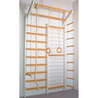 Drabinka gimnastyczna z siatką wspinaczkową 3E KOMBIK BASIC COLOR 2 sosna